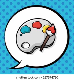 Palette doodle, speech bubble
