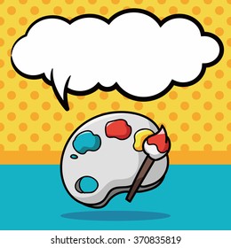 Palette doodle, speech bubble