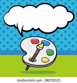 Palette doodle, speech bubble