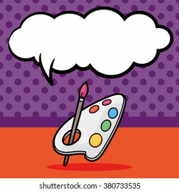 palette doodle, speech bubble