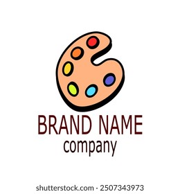 palette for drawing. logo for company and business