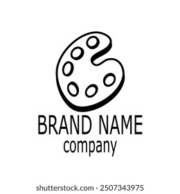 palette for drawing. logo for company and business