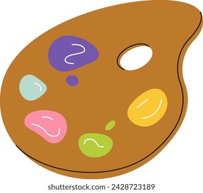 Palette For Drawing Vector Illustration