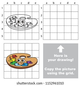 Palette, the educational game with simple game level. Copy the picture.