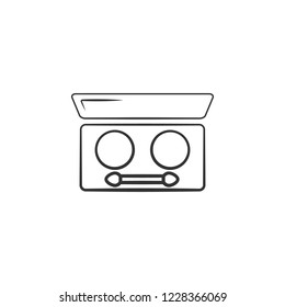 Palette with eyelash shadows icon. Element of woman makeup icon for mobile concept and web apps. Detailed Palette with eyelash shadows icon can be used for web and mobile