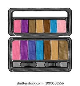 palette eyeshadows with mirror femenine make up