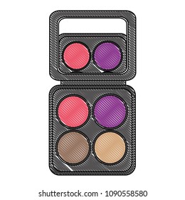 palette eyeshadows with mirror femenine make up