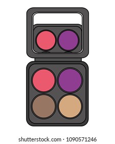 palette eyeshadows with mirror femenine make up