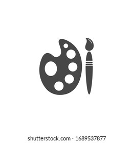 paintbrush logo black and white