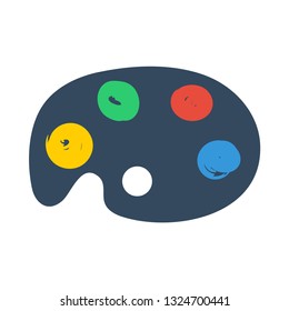 palette flat icon.You can be used palette icon for several purposes like: websites, UI, UX, print templates, presentation templates, promotional materials, web and mobile phone apps