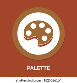 palette flat icon - simple, vector, icon for website design, mobile app, ui. Vector Illustration
