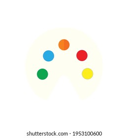 Palette Flat Icon Vector Design