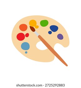 paleta em estilo simples. Ilustração vetorial de ferramentas do Painter em plano de fundo isolado.