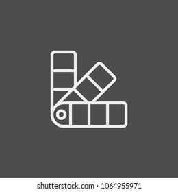 Palette flat vector icon. Tone flat vector icon. Color swatch flat vector icon