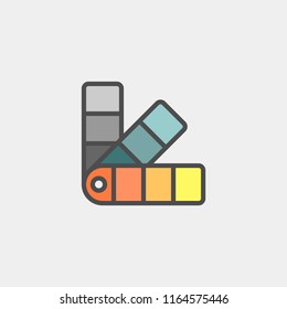 Palette flat vector icon. Tone flat vector icon. Color swatch flat vector icon