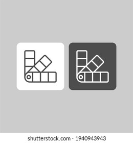 Palette flat vector icon. Tone flat vector icon. Color swatch flat vector icon