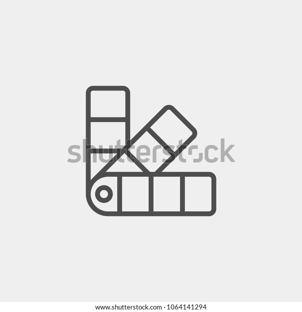 Palette flat vector icon. Tone flat vector icon.\
Color swatch flat vector\
icon