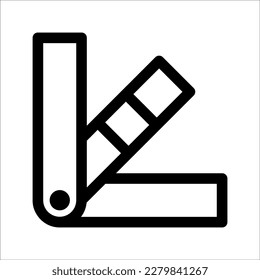 Icono de vector plano de paleta, Icono de vector plano de tonos, Color muestra un icono de vector plano, sobre fondo blanco, eps 10.