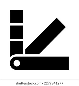 Palette flat vector icon, Tones flat vector icon, Color swatches flat vector icon, on white background, eps 10.