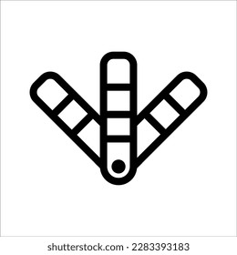 Icono de vector plano de paleta, Icono de vector plano de tonos, Color muestra un icono de vector plano, sobre fondo blanco, eps 10.