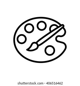 Palette fully scalable vector icon in outline style.