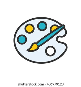 Palette fully scalable vector icon in outline style.