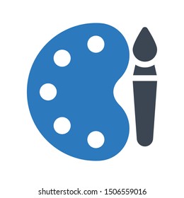 palette glyph colour vector icon