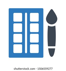 palette glyph colour vector icon