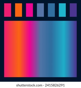 Palette with gradient. Not AI. Vector illustration