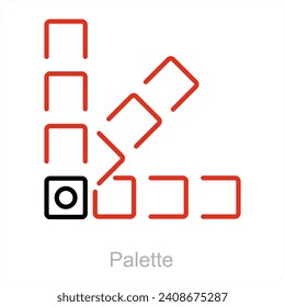 Palette and graphic icon concept