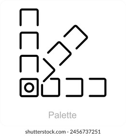 Palette and graphic icon concept