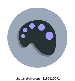 palette icon in badge style. One of web collection icon can be used for UI, UX