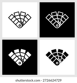 Icono de la paleta con fondo blanco y negro