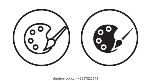 Icono de la paleta. Vectores gráficos del doodle