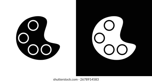 Icono de la paleta de diseño plano. Eps 10