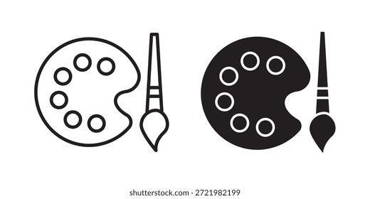 Icono de paleta icono plano simple. Versión Liner - Vector de stock.