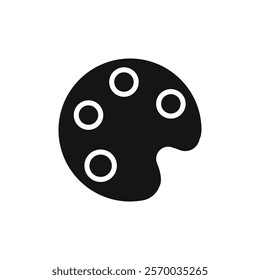Palette icon Flat simple outline set