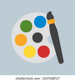 Farbpalettensymbol im flachen Stil, Verwendung für Website-Mobile-App-Präsentation
