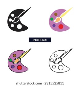 palette icon flat vector illustration.