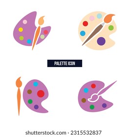palette icon flat vector illustration.