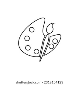 palette icon flat vector illustration.