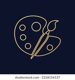 Palettensymbol, flache Vektorgrafik.