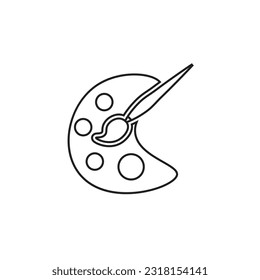 palette icon flat vector illustration.