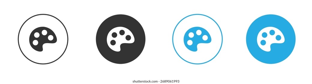 Palette icon. Graphic icon design template