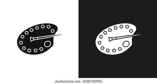 Vector de arte de línea de icono de paleta