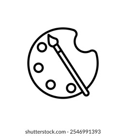 Icono de paleta lineal logo aislado