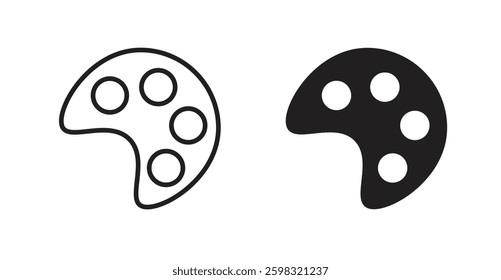 Palette icon outlined icon vector collection.