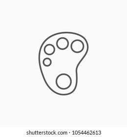 palette icon, paint vector