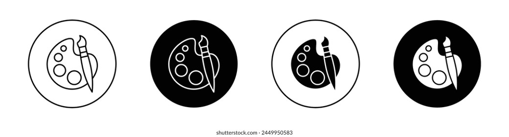 Conjunto de iconos de paleta. arte pintor paleta símbolo de Vector. artista pintar signo de paleta.