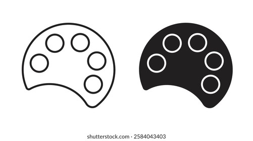 Palette icon set in thin line. vector illustrations for web